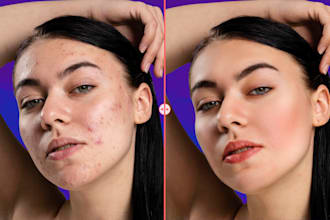 do flawless portrait headshot editing and model retouch