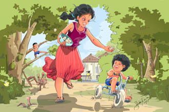 draw cute children book illustrations