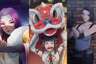 draw character, comic, anime illustration