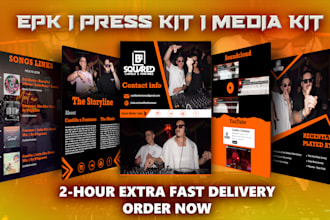 design media kit, epk, artist kit, press kit and music kit