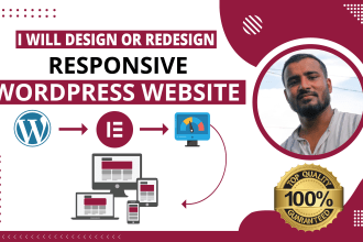 create a responsive wordpress website or wordpress design