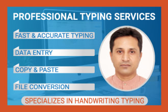 do fast typing job, your typist