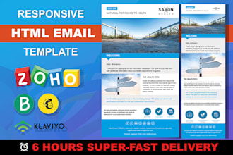 do responsive HTML email template within 6 hours