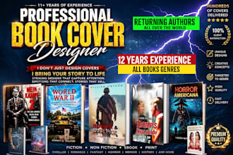 design book cover, ebook cover, kindle kdp cover or createspace book cover art