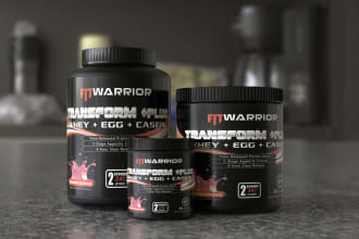 create 3d render of your supplement product for amazon listing