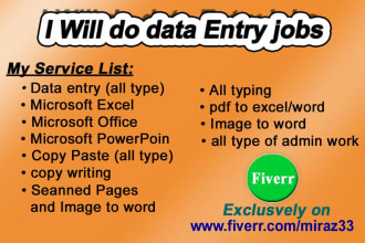 do data entry and virtual assistance