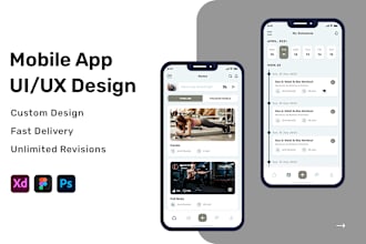 design modern mobile app UI UX for ios and android in figma