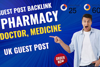 publish pharmacy doctor medicine article with UK guest post backlink