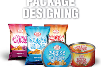 do attractive and creative labels and packing design