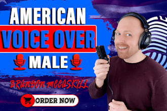 record a professional american male voice over in english
