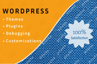 do wordpress website development themes, plugins customization, debugging