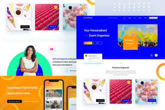 design web ui design or landing page or website template design