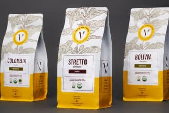 do professional coffee packaging design and custom labels