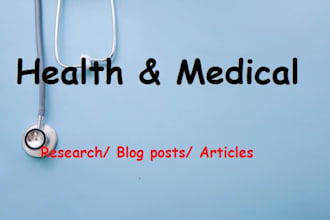 write health and medical content