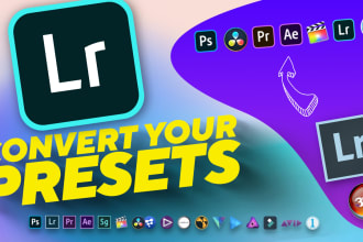 convert your lightroom presets other file format luts,more