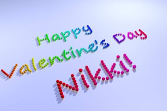 create an amazing 3d animation spelling out any message
