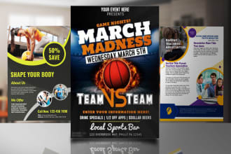 do sports, fitness and custom flyer designs