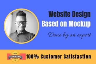 design website based on mockup