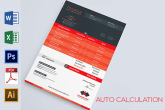 design unique corporate invoice template