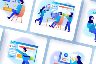 create vector illustration for app, website, social media