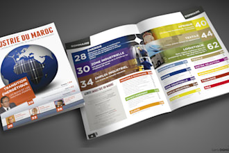 design professional and modern magazine