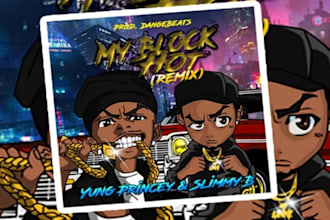 create dope cartoon album and mixtape covers