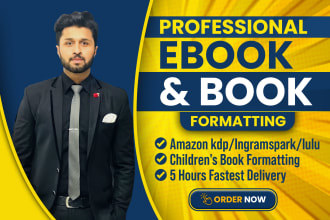 do kindle ebook and KDP paperback book formatting for amazon