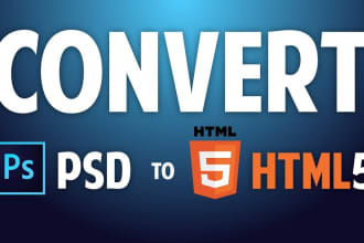 convert psd to html with responsive website