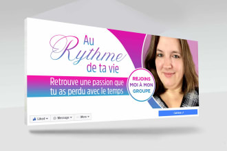 design facebook cover post and banner