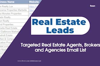build verified real estate leads and agent email lists