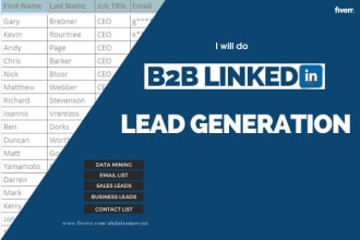do targeted b2b lead generation and linkedin prospect list building