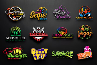 design custom 3d logo with copyrights