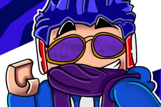 design a digital art of your roblox character