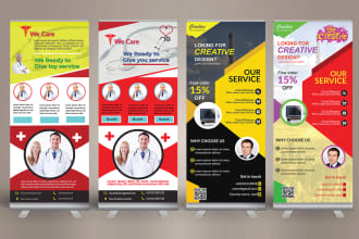 create a professional roll up banner within 24 hours
