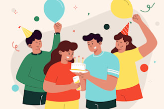 create amazing flat illustration for web or apps, etc
