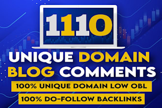 manual 1110 unique domain blog comments SEO backlinks