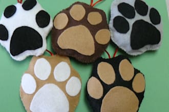 send you a handmade paw print ornament