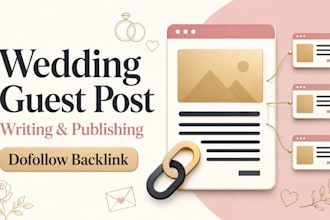 write and publish wedding blog guest post with SEO backlink services