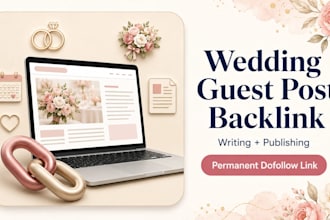 write and publish a wedding guest post backlink