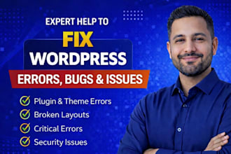 fix wordpress errors, bugs and issues
