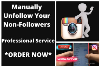 manually unfollow your instagram or twitter followings fast