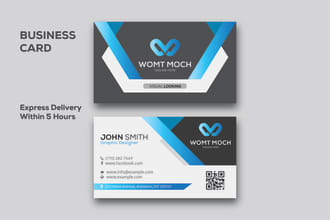 create professional business card design, fast