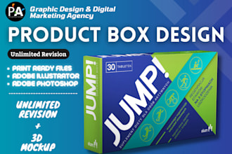 do amazon box design, box packaging, box design with 3d mockup