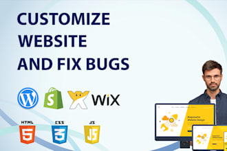 customize wordpress website shopify and wix