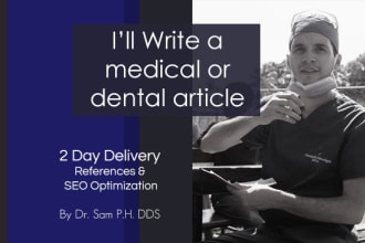 create a medical or dental article for you