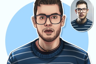 draw realistic personalized cartoon of you