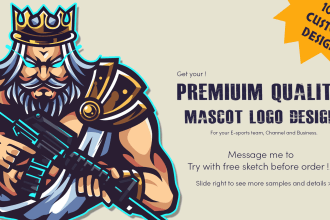 design an awesome gaming, streamer, youtube, mascot logo