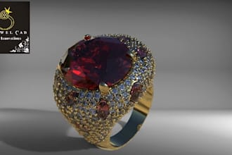 do 3d cad model jewelry design