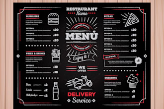 design food and restaurant menu