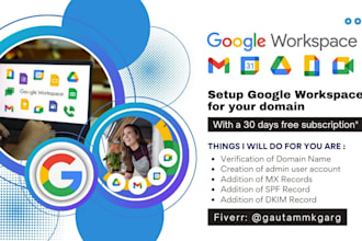 setup google workspace with 30 days free subscription
